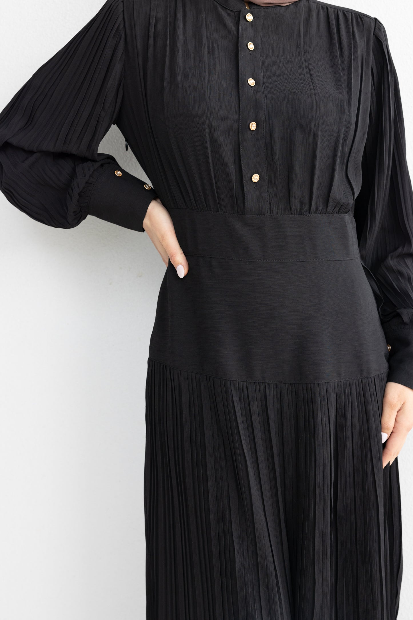 Zarah Soft Pleated Banded Dress