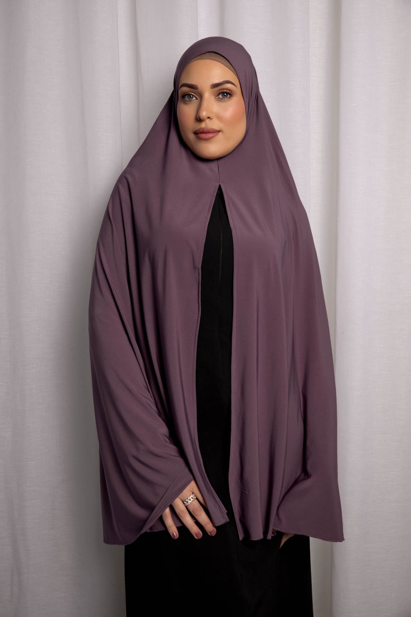 Standard Length Open Jelbab in Lavender