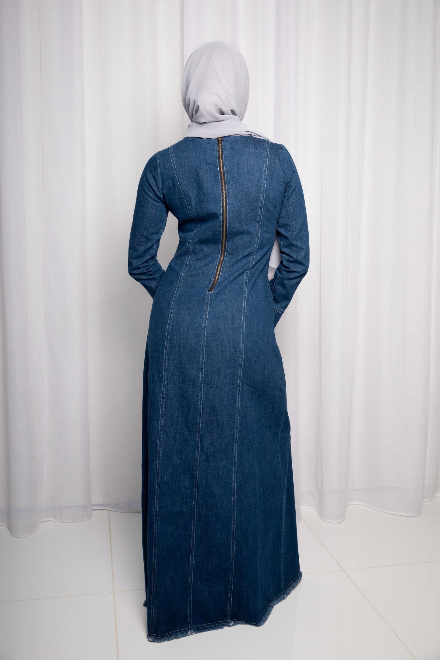 Denim Panelled Dress - ONLY AVAILABLE IS 2XS