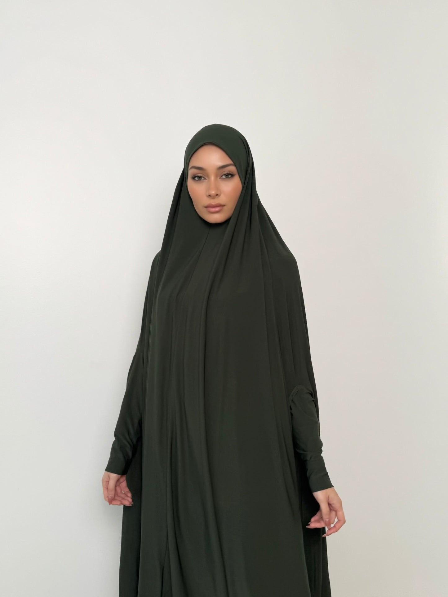 Long Sleeved Jelbab in Dark Forest Green