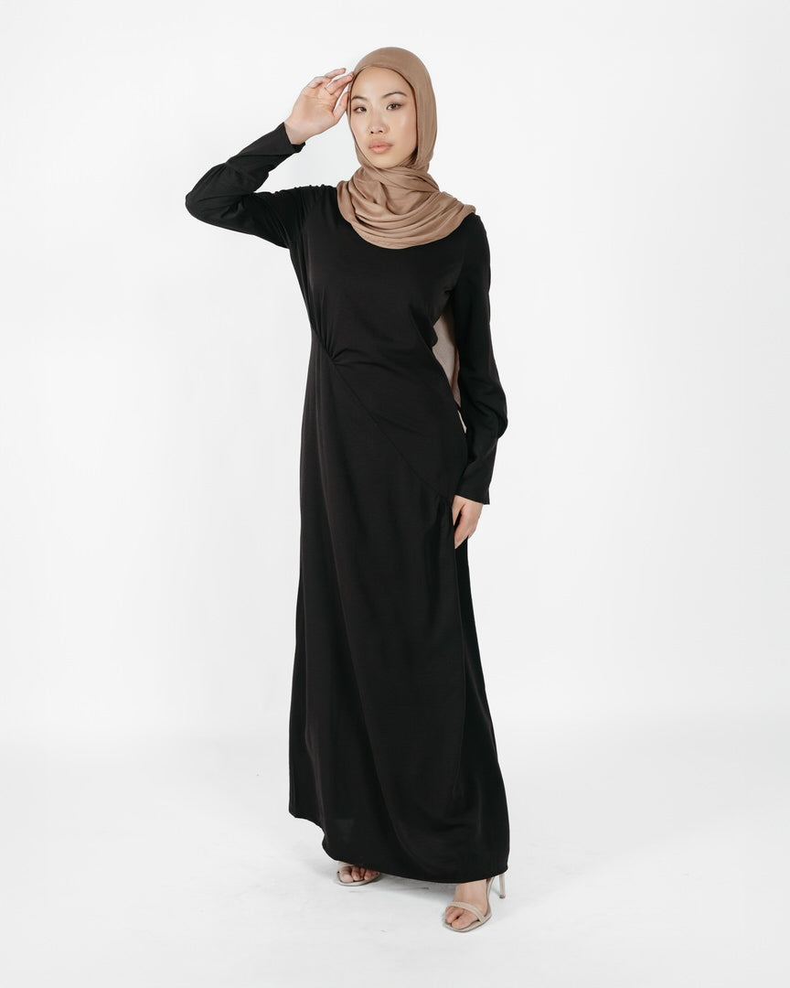 Nazli Side Gather Aline Dress (C248)