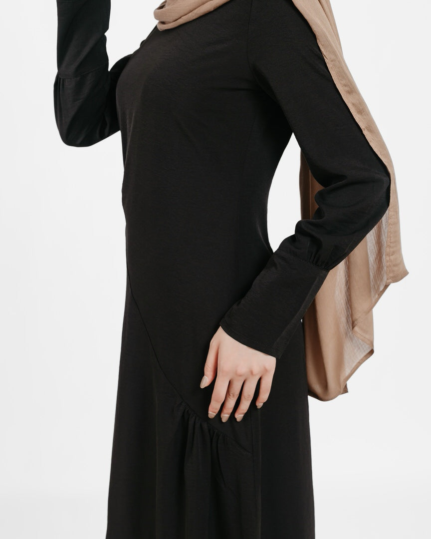 Nazli Side Gather Aline Dress (C248)