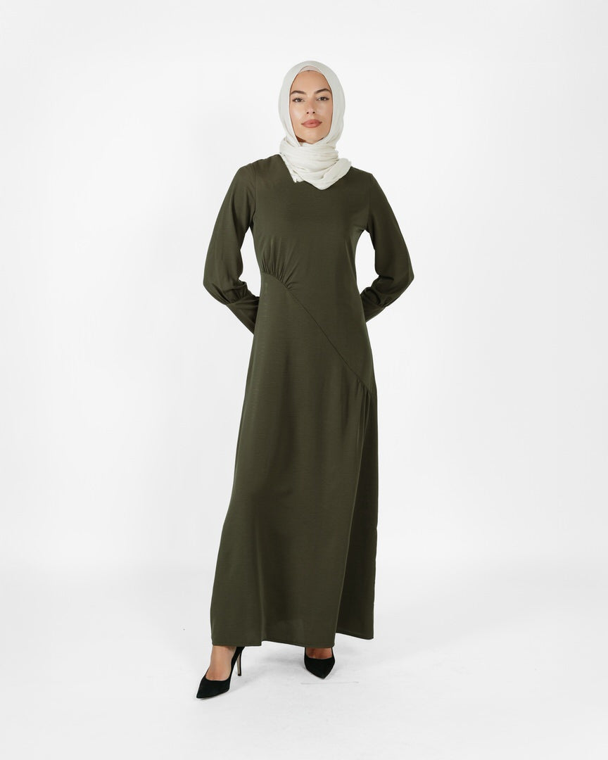 Nazli Side Gather Aline Dress (C248)