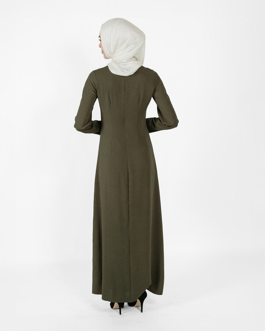 Nazli Side Gather Aline Dress (C248)