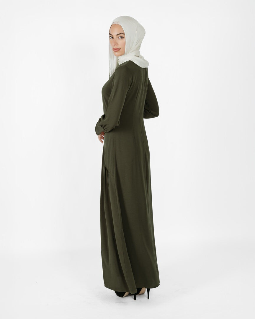 Nazli Side Gather Aline Dress (C248)