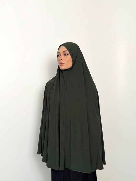 Standard Jersey Jelbab in Dark Forest Green
