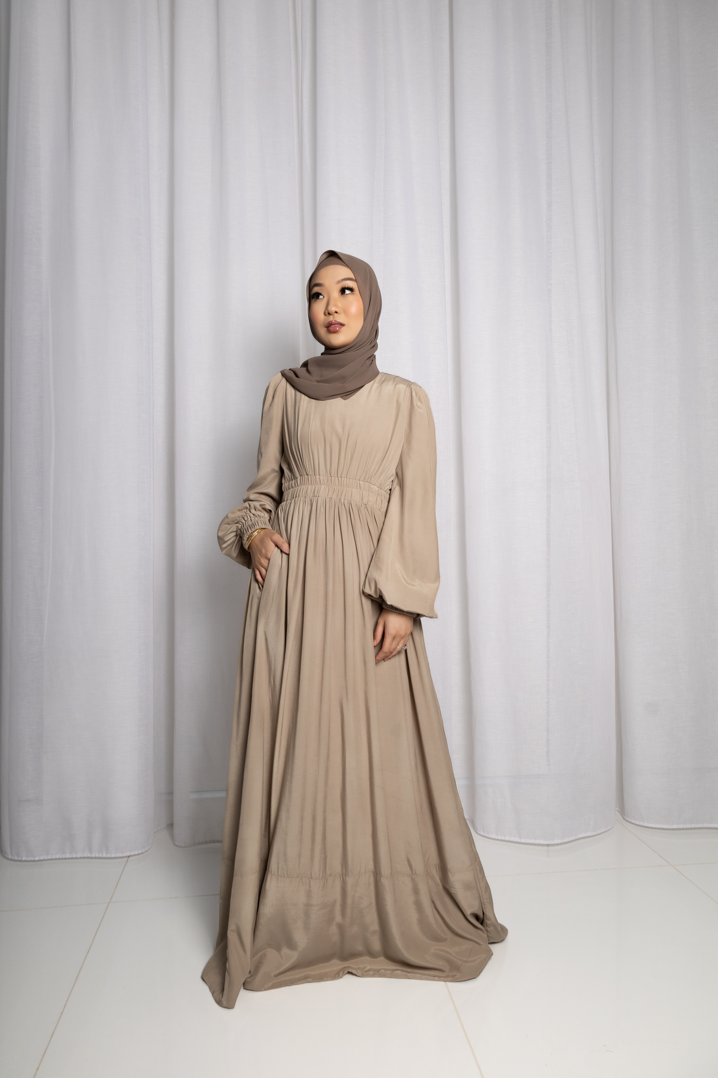Nida Elasticised Dress (C234)