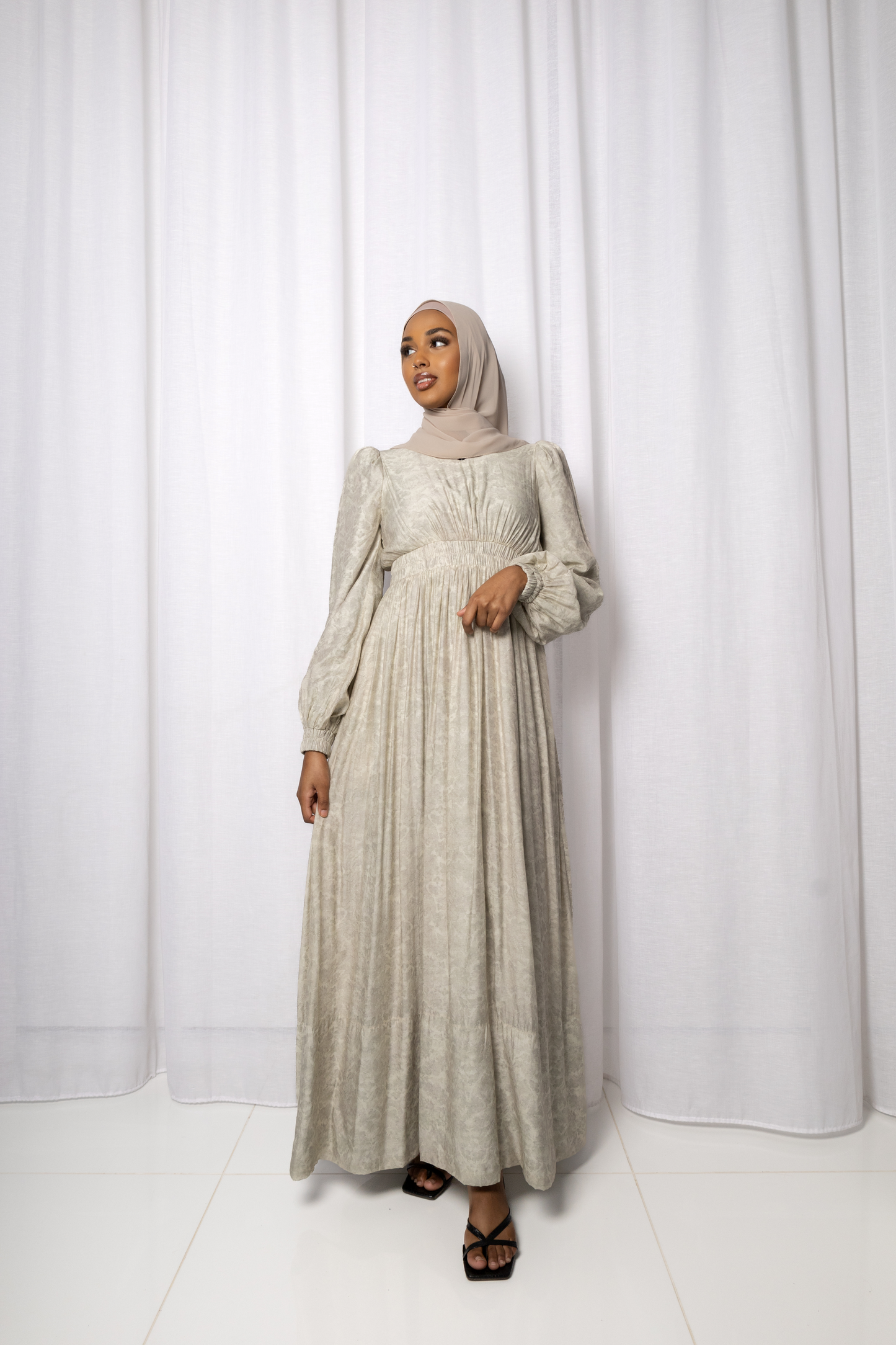Nida Elasticised Dress (C234)