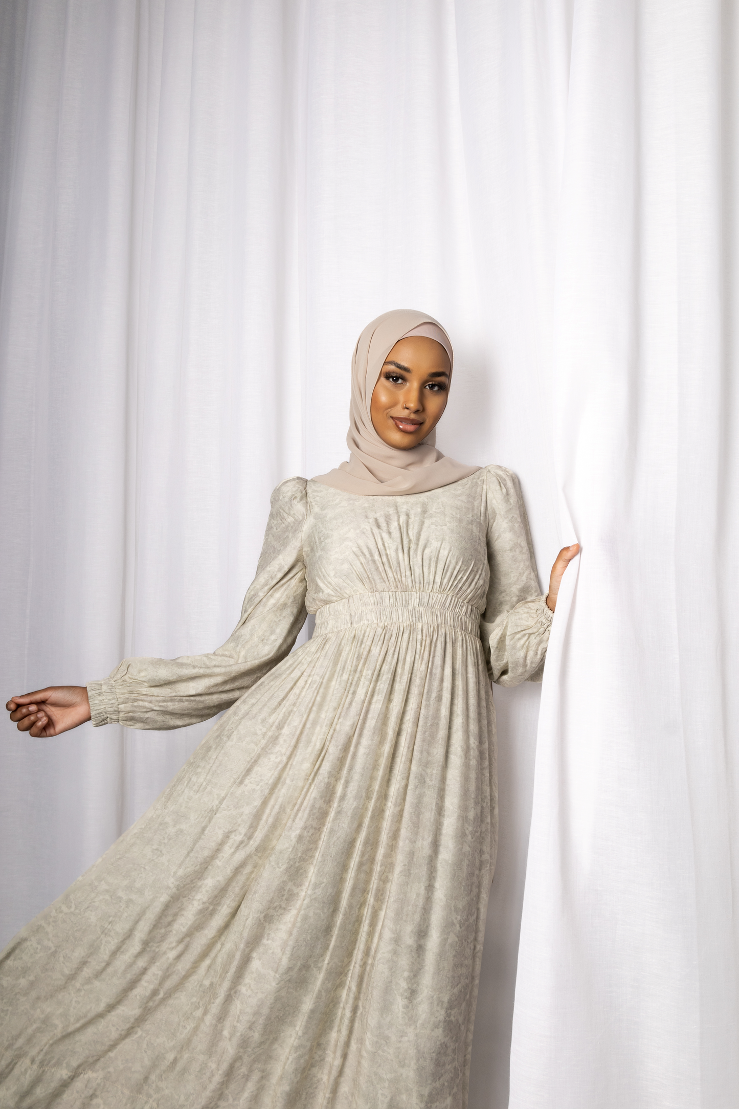 Nida Elasticised Dress (C234)