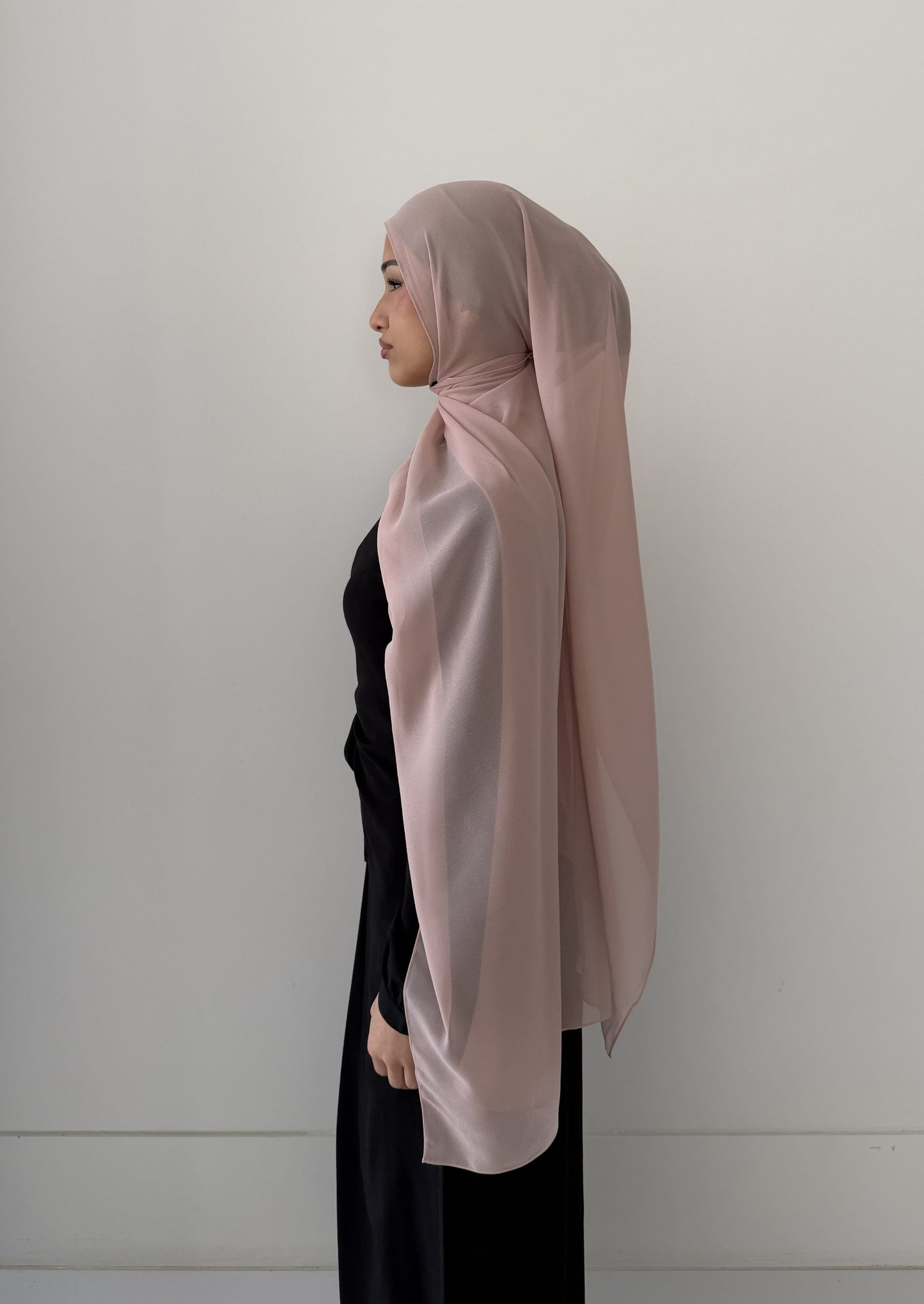 Chiffon Scarf in Baby Pink