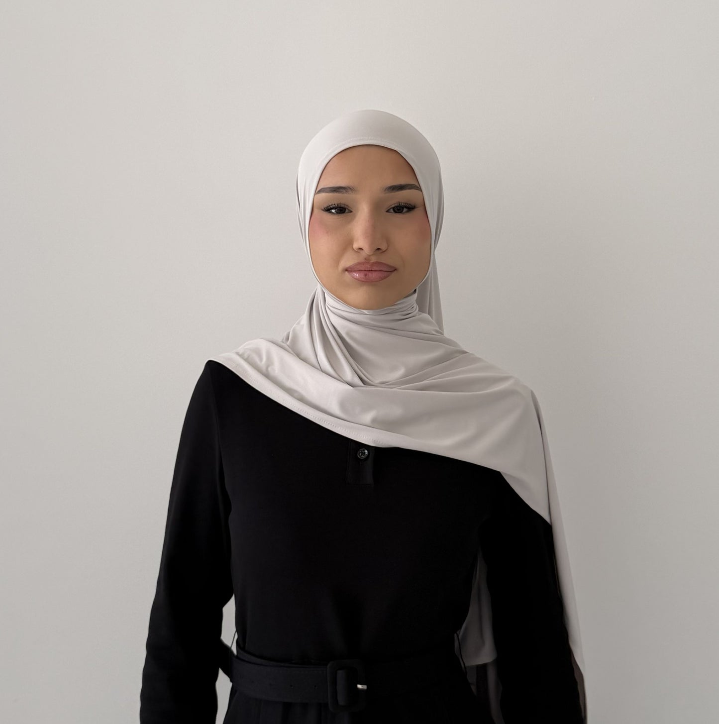 Premium Liquid Jersey Hijabs in Ivory