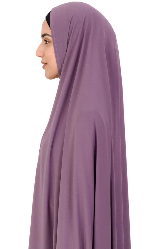 Standard Length Open Jelbab in Mauve - Behind The Veil