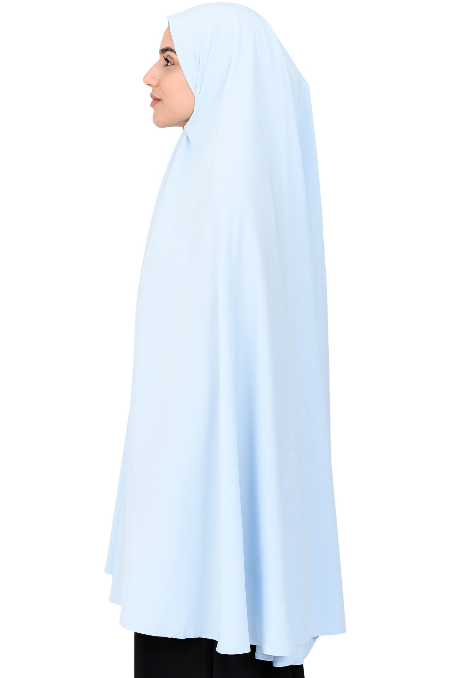 Microfibre Jelbab in Powder Blue