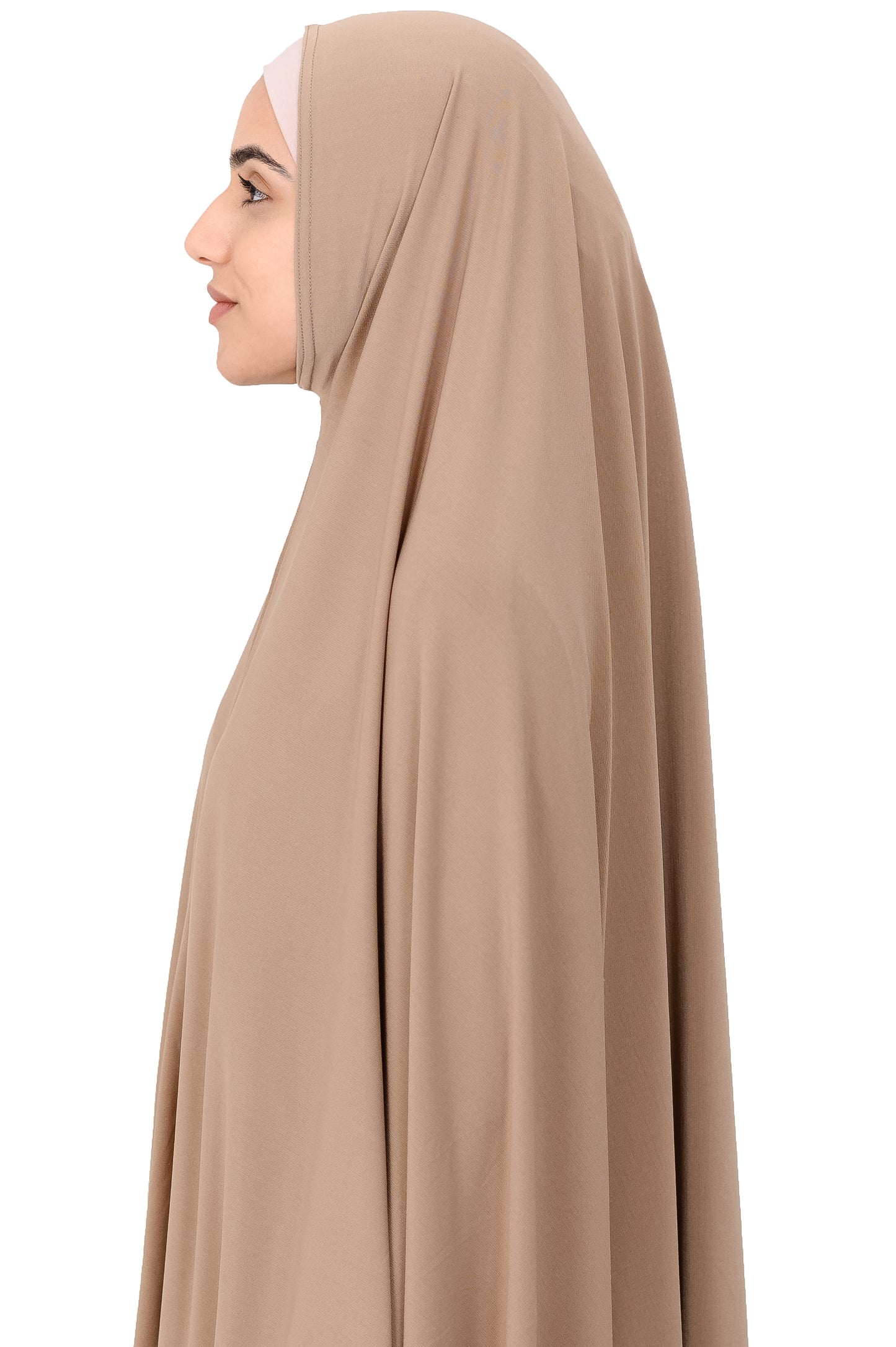 Standard Length Open Jelbab in Peanut - Behind The Veil