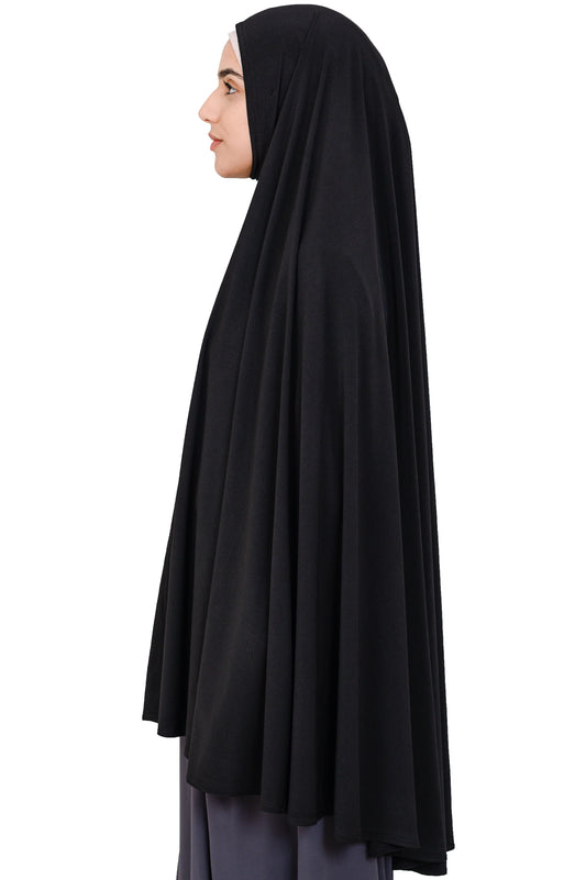 Standard Jersey Jelbab in Black - Behind The Veil