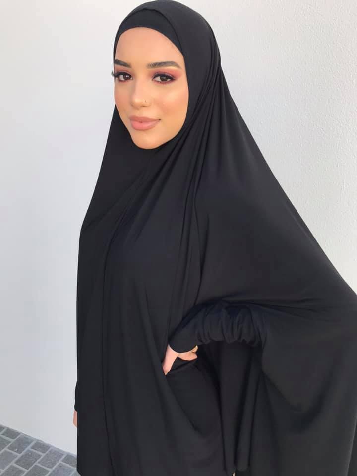 Standard Length Sleeved Jelbab in Black - Behind The Veil