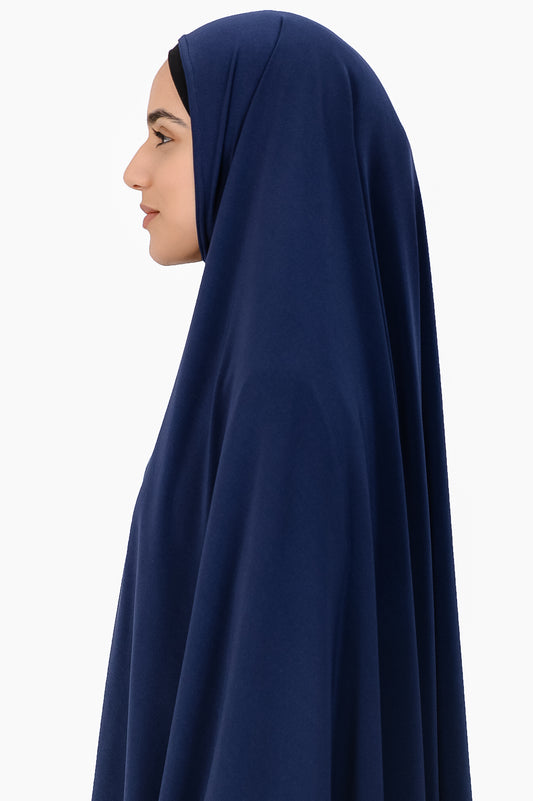 Standard Length Sleeved Jelbab in Navy - Behind The Veil