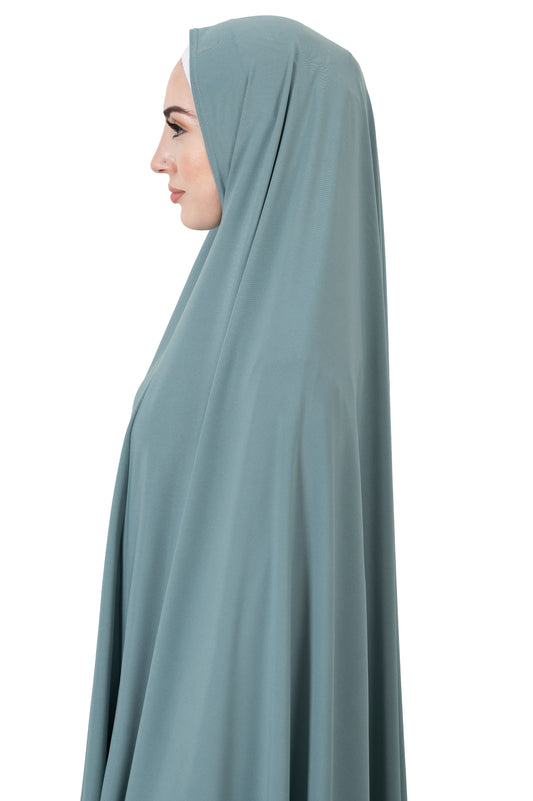 Standard Jersey Jelbab in Med Turquoise - Behind The Veil