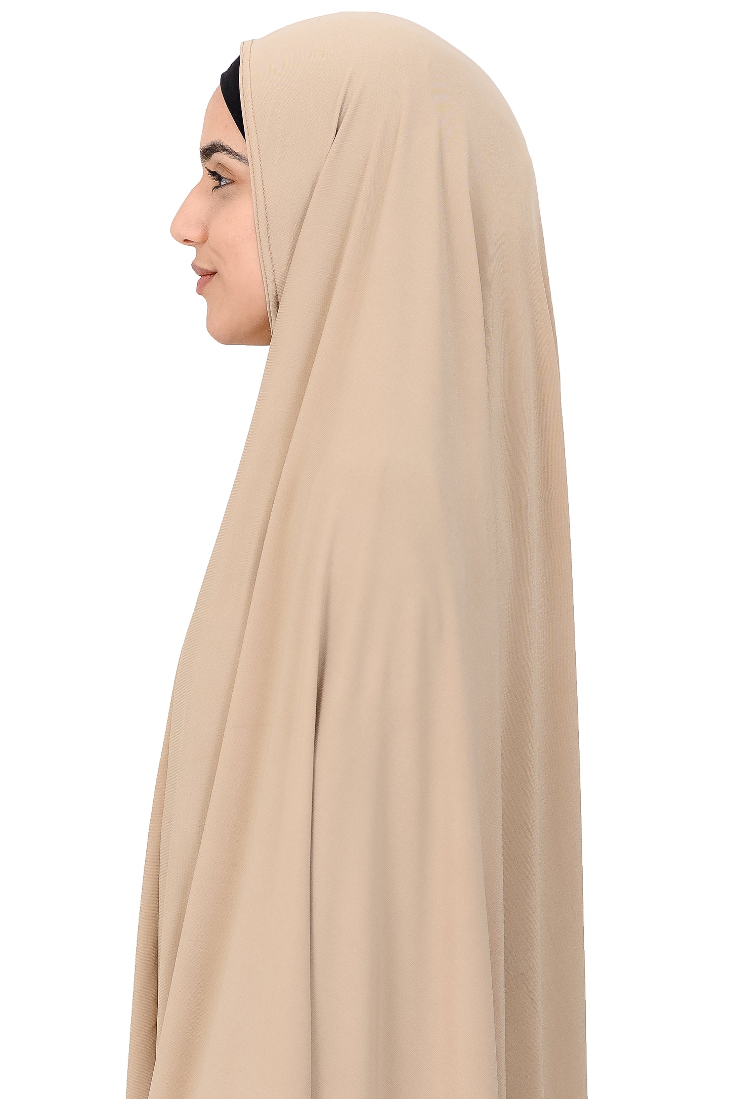 Standard Length Open Jelbab in Bone - Behind The Veil