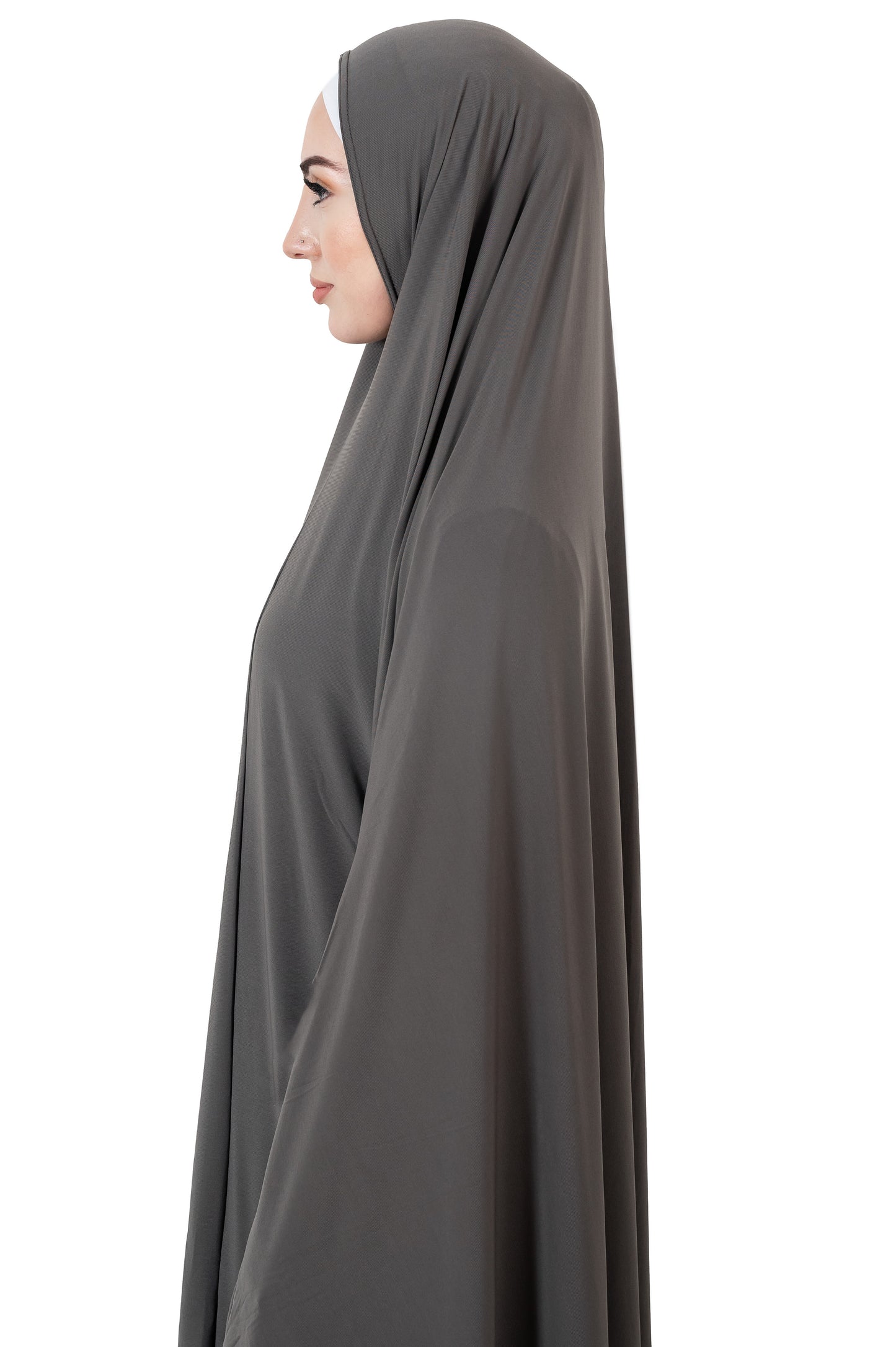 Standard Jersey Jelbab in Dark Grey
