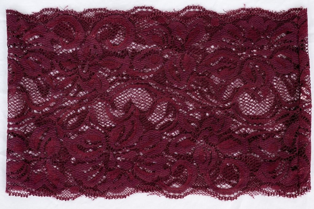 Lace Band in Dark Red - Behind The Veil