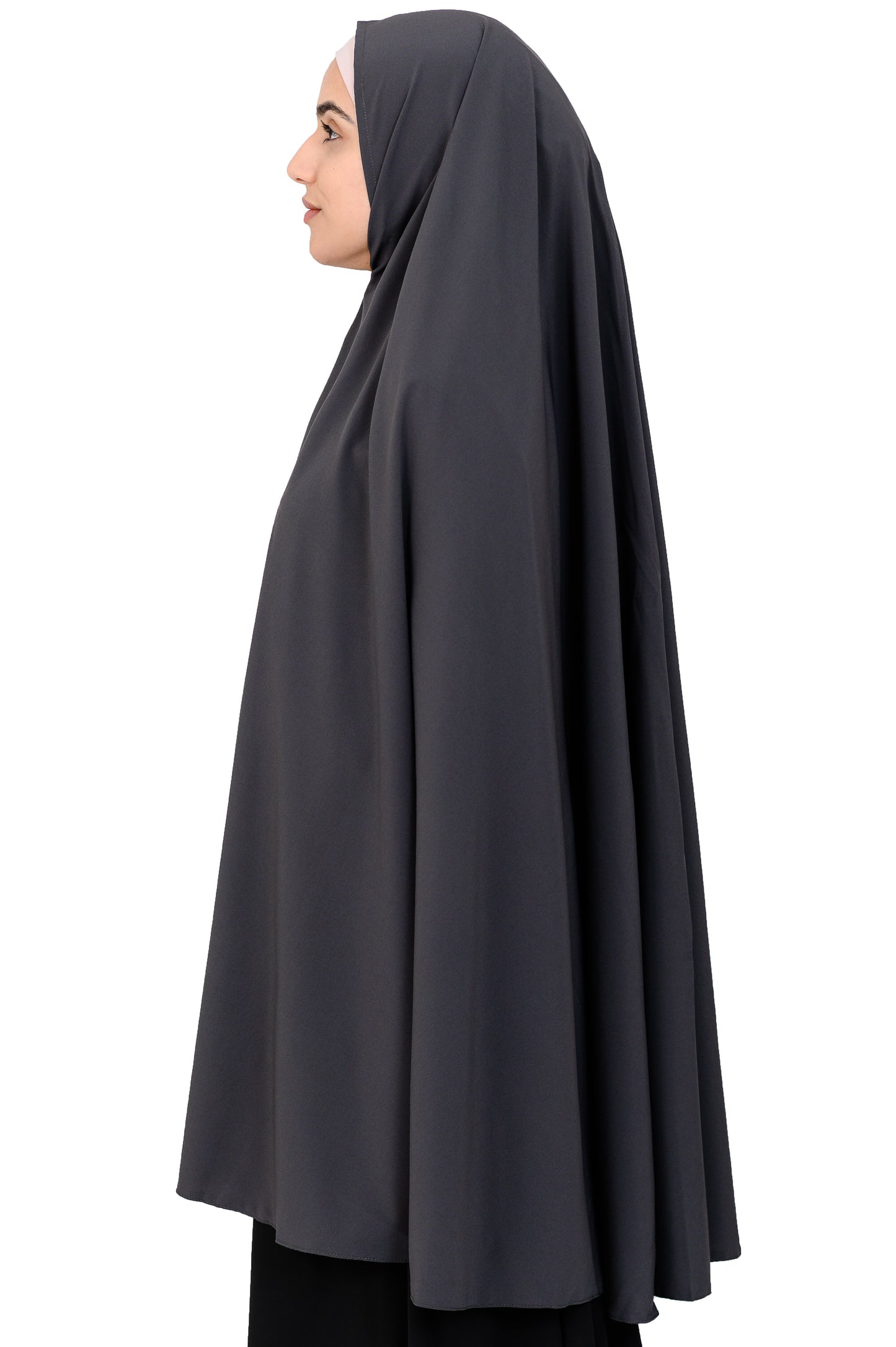 Microfibre Jelbab in Dark Grey