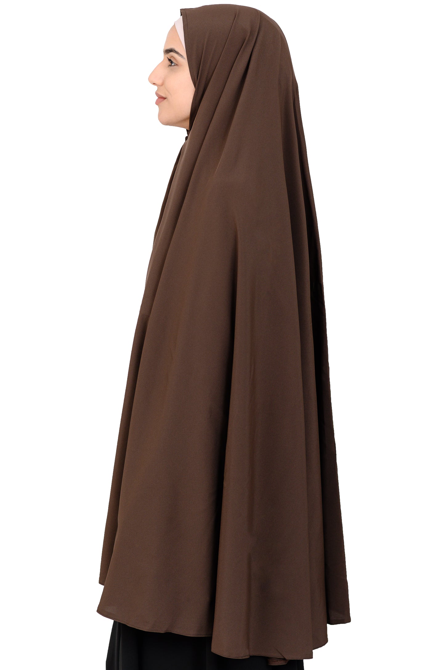 Microfibre Jelbab in Mahogany Brown