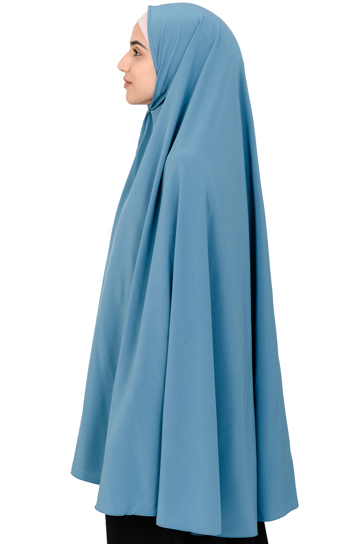 Microfibre Jelbab in Water Blue