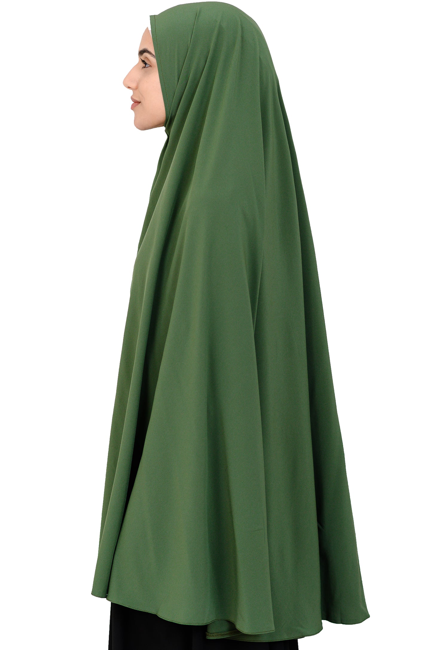 Microfibre Jelbab in Olive Green