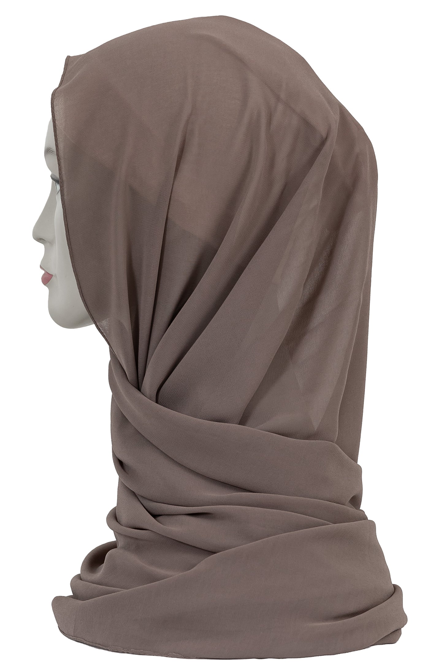 Chiffon Scarf in Taupe