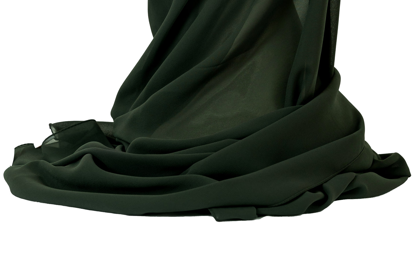 Chiffon Scarf in Dark Bottle Green