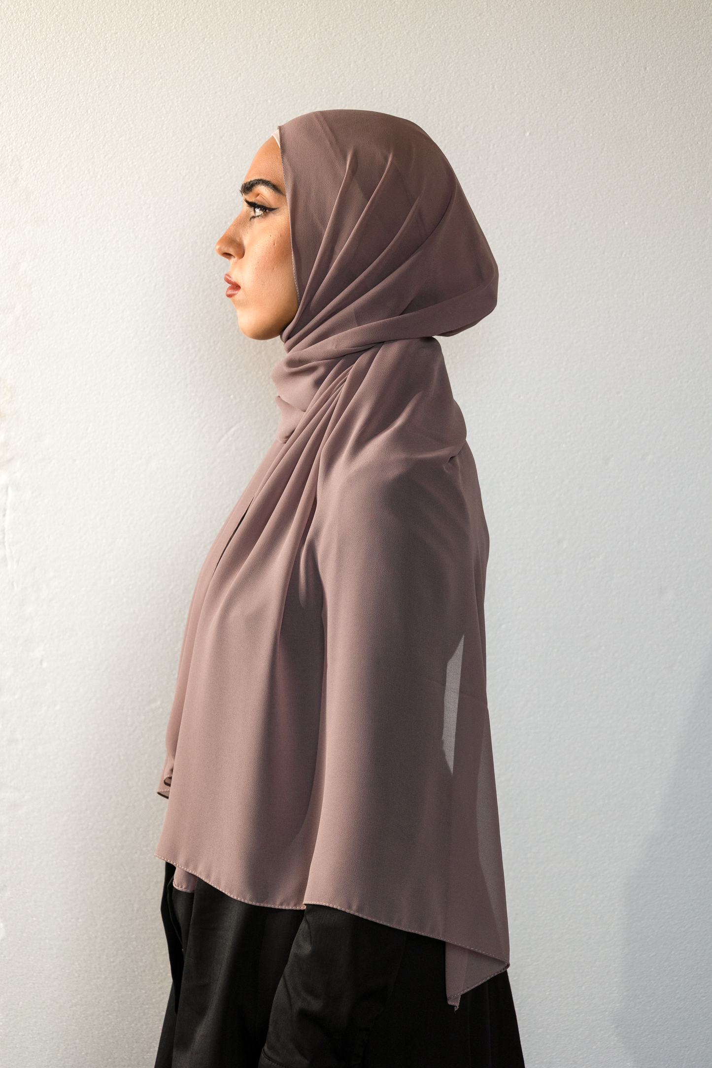 Chiffon Scarf in Rosewood
