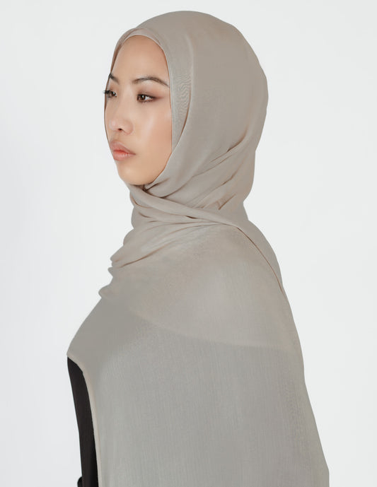 Herringbone Bamboo Hijab in Cotton