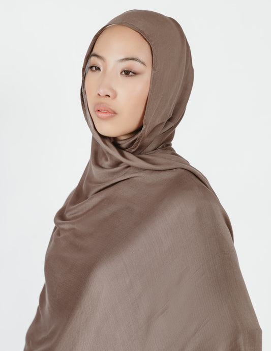 Herringbone Bamboo Hijab in Fawn