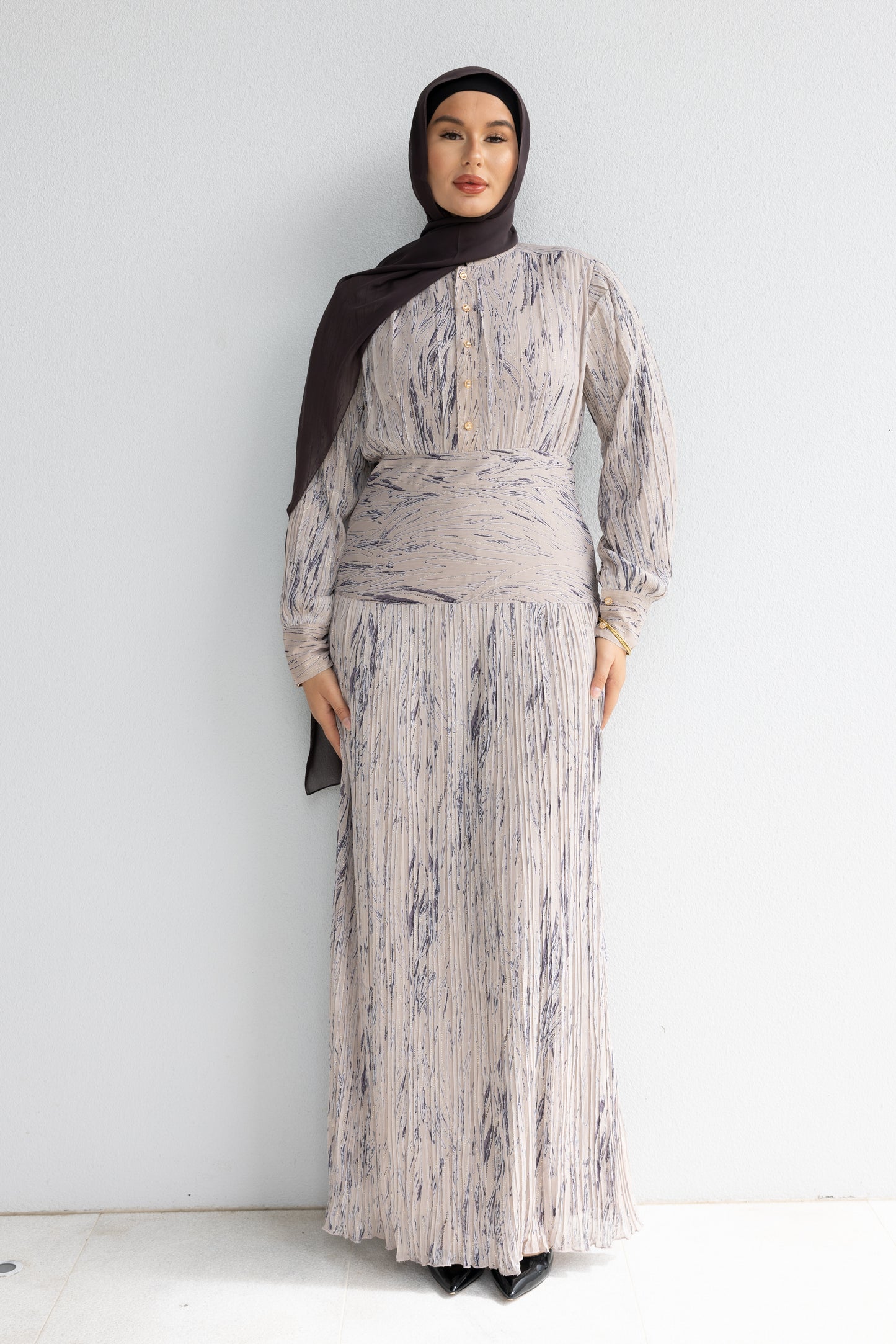 Zarah Soft Pleated Banded Dress