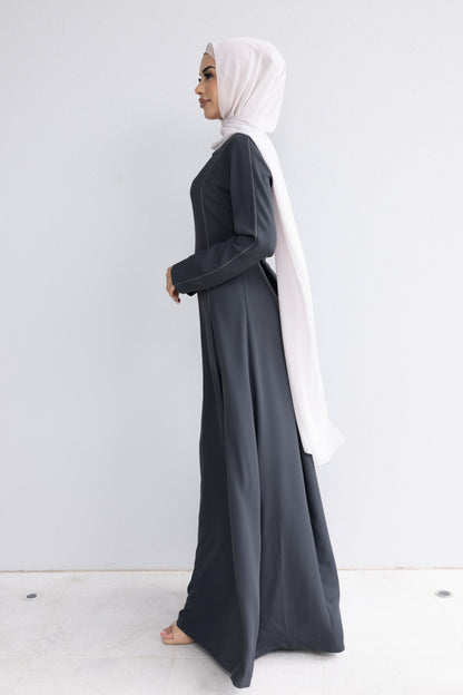 Topstitched Multi Panelled Abaya