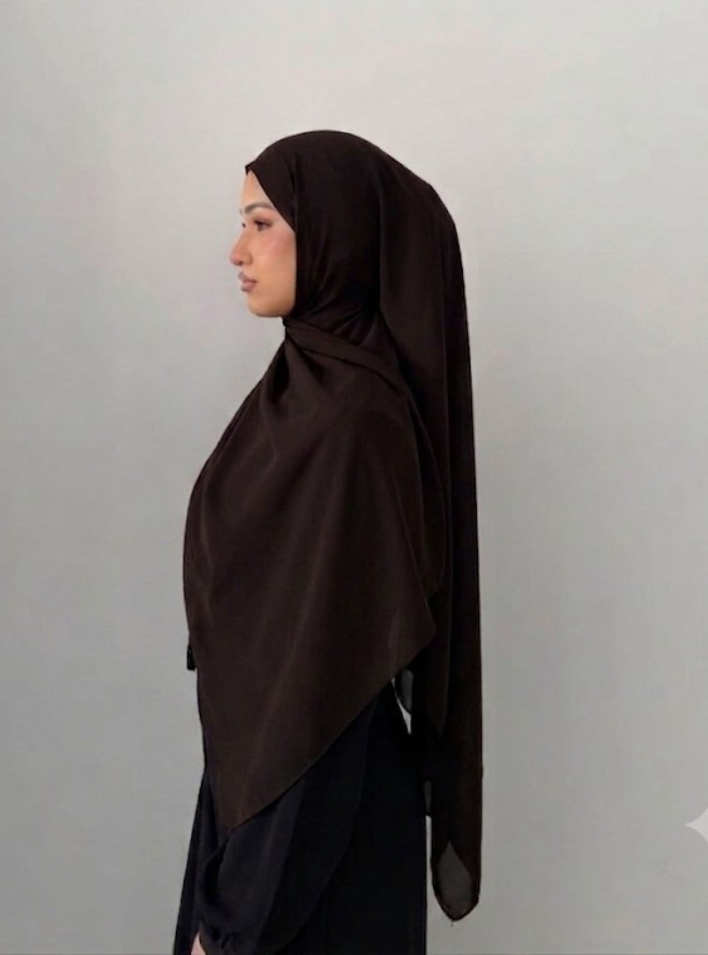 Chiffon Scarf in Dark Chocolate Brown