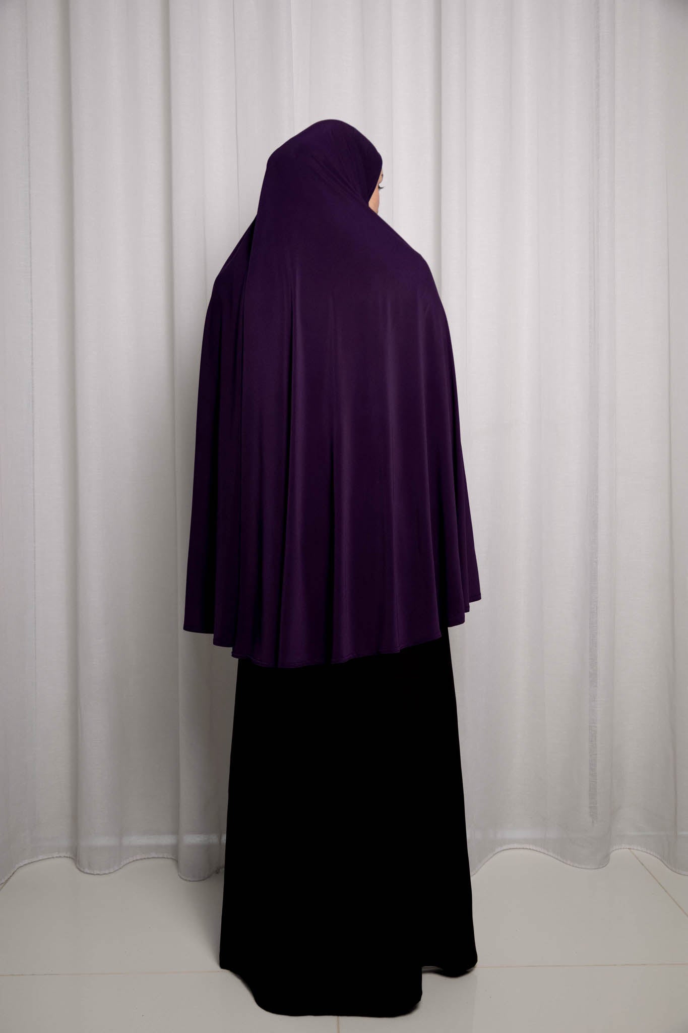 Standard Jersey Jelbab in Aubergine