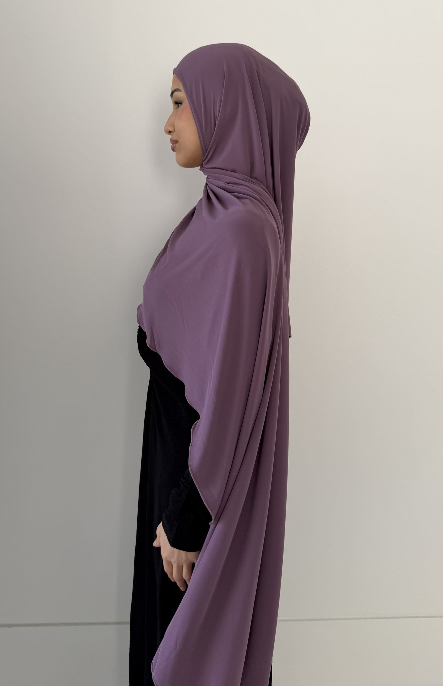 One Piece Jersey Wrap Scarf in Dusty Mauve