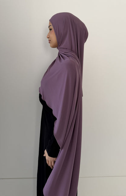 One Piece Jersey Wrap Scarf in Dusty Mauve