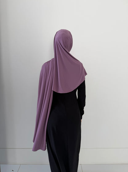 One Piece Jersey Wrap Scarf in Dusty Mauve