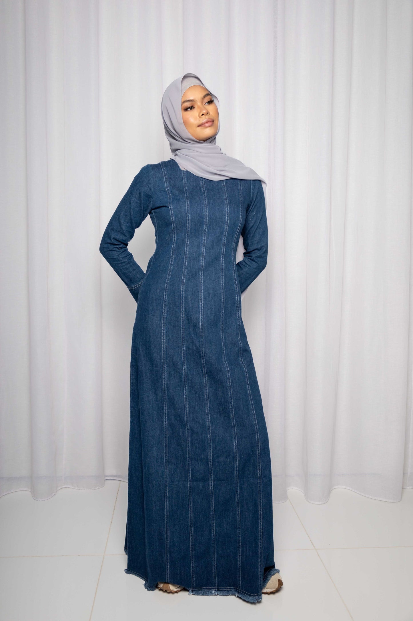 Denim Panelled Dress