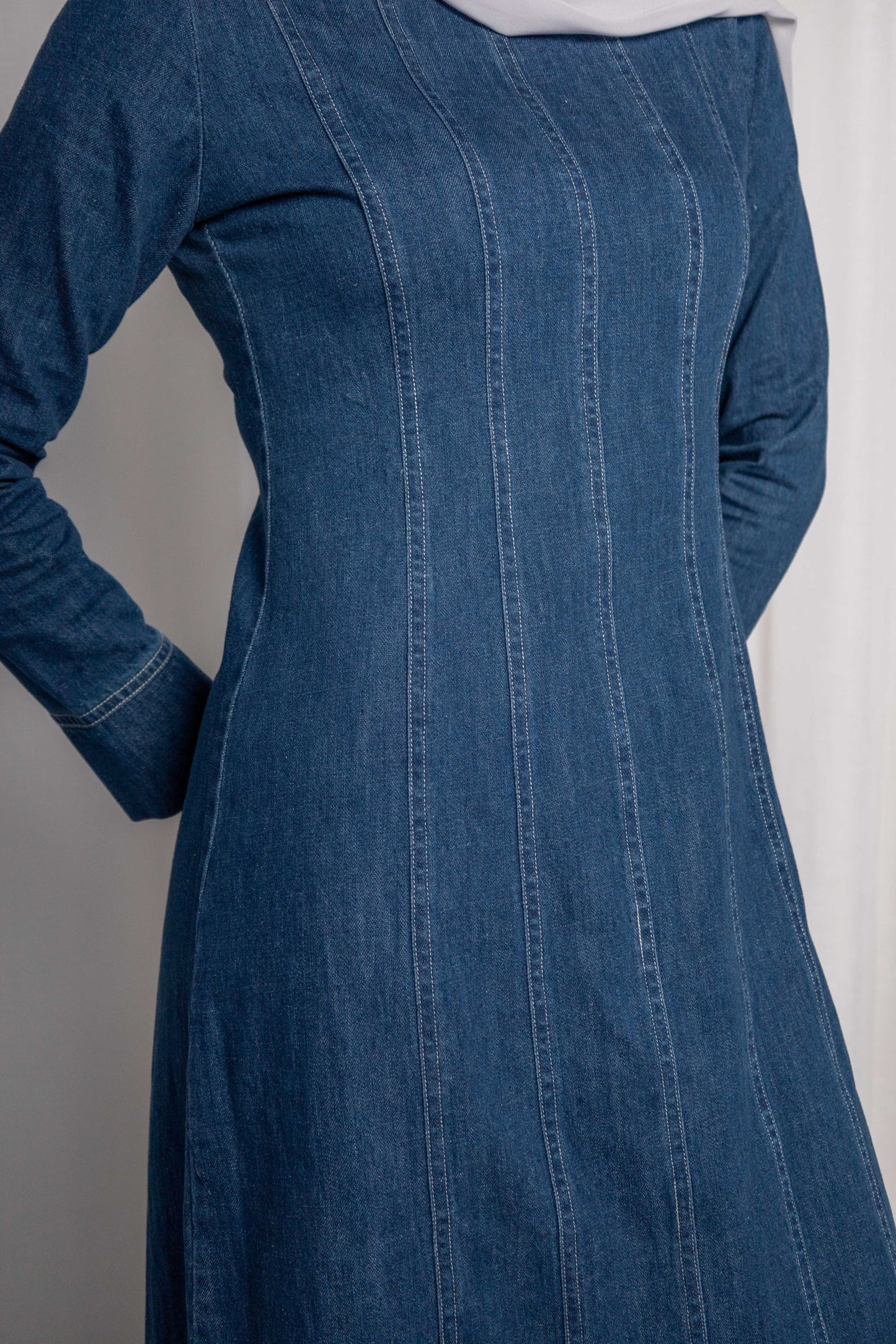 Denim Panelled Dress