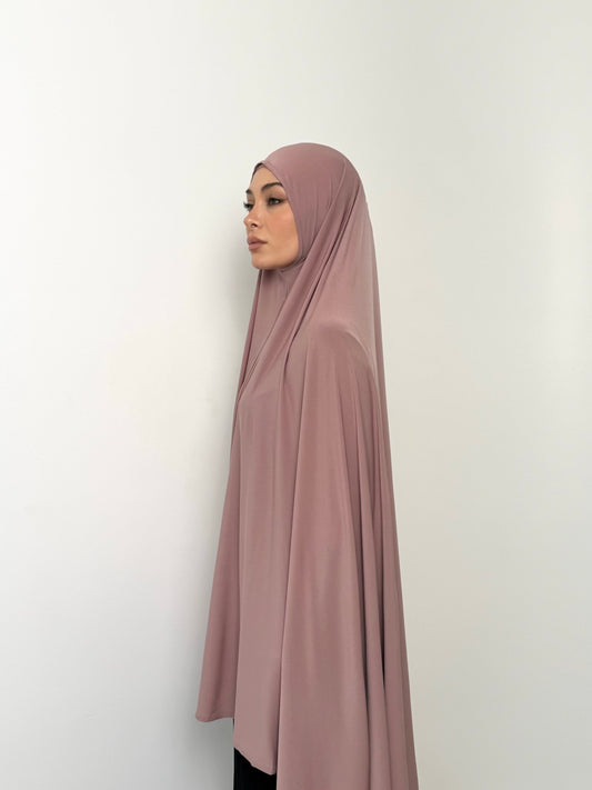 Standard Jersey Jelbab in Rose