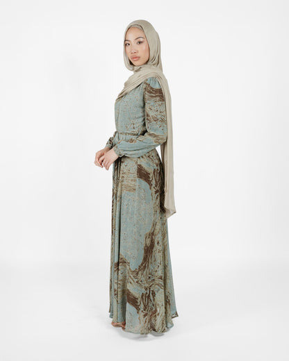 Taalia Patterned light flow Abaya (C102)