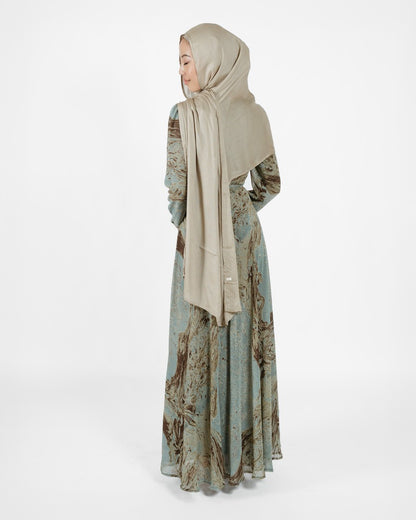 Taalia Patterned light flow Abaya (C102)