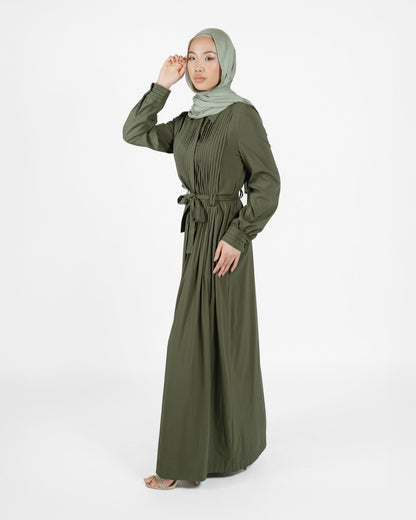 Liyana Pin Tucks Button Up Dress (W23)