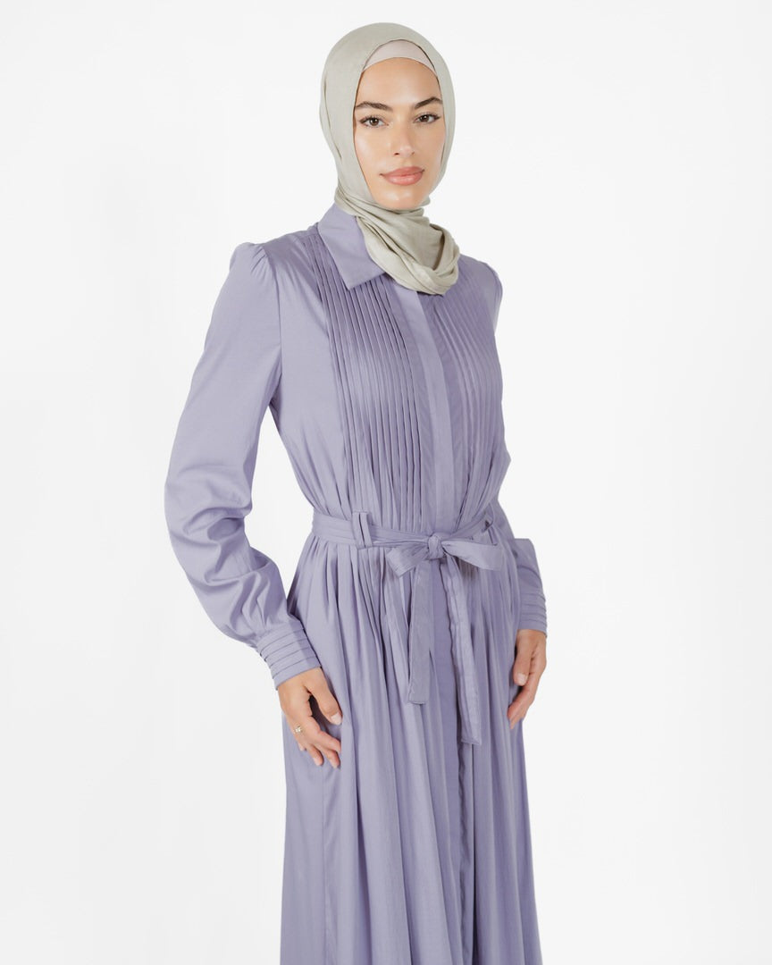 Liyana Pin Tucks Button Up Dress (W23)