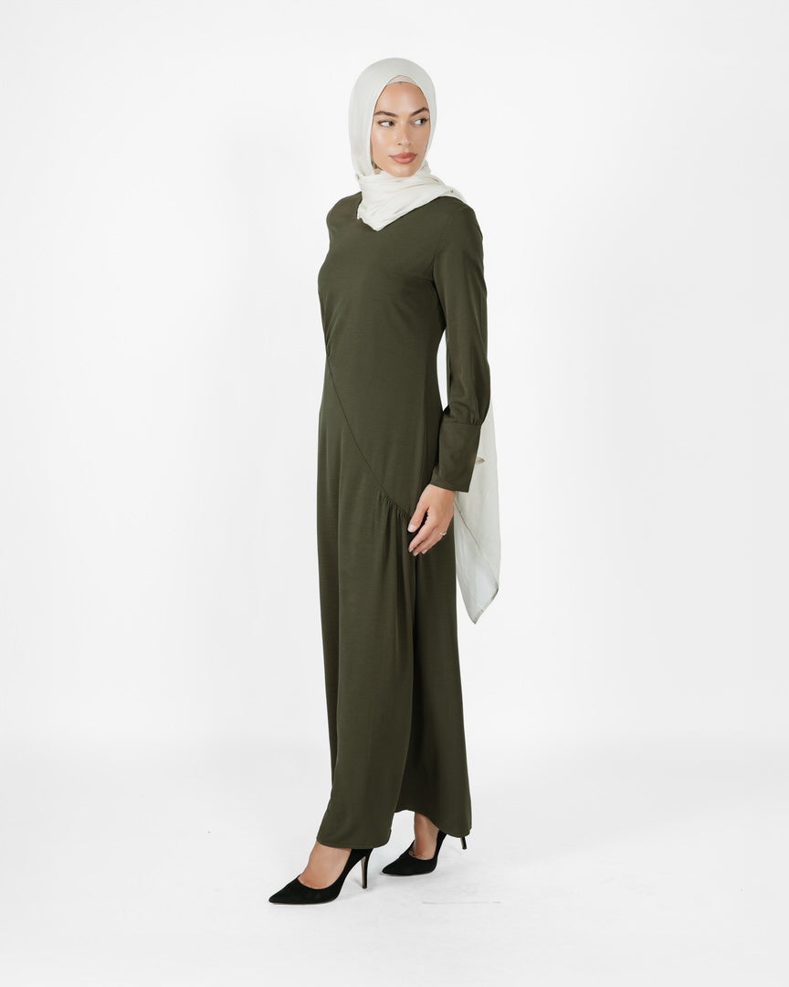 Nazli  Side Gather Aline Dress  (C248)