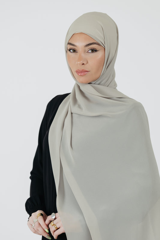 Pearl Chiffon Scarf in Light Sage